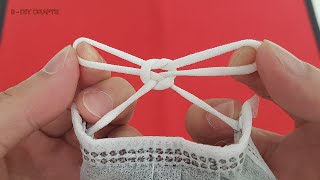 Medical face mask trick - mask knot