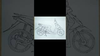 Menggambar Sepeda Motor Honda Beat Karbu #drawing #art #menggambar