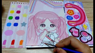 Sticker lò xo:🎨💄👗 Tô màu thiết kế váy áo,giày,cài tóc cho Ca sỹ-DJ-Nhà tạo mẫu_Trang điểm-Làm tóc