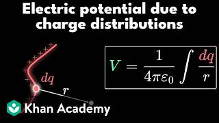 Electric potential of charge distributions | AP Physics | Khan Academy
