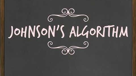Job scheduling technique - Johnson’s Algorithm