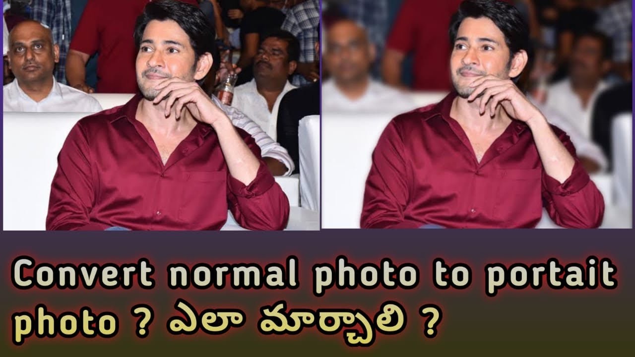 Convert normal photo to portrait photo||kinemaster||telugu tech guru ...