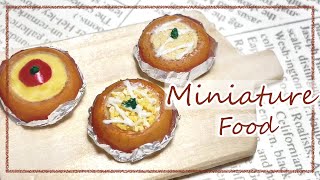 粘土】ミニチュアのコーンパン、ツナマヨパン、タマゴパンの惣菜パン3