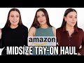 MIDSIZE AMAZON CLOTHING HAUL: FIRST IMPRESSION + REALISTIC TRY-ON | SIZE 12/14 L/XL | Jackie Ann