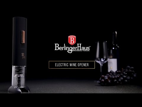 Berlinger Haus Black Rose Collection Electric Wine Opener Presentation [BH-9092]