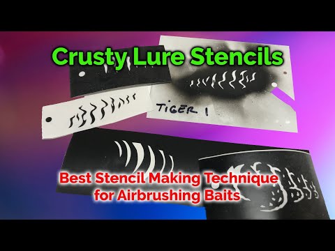 Stencil Making for Custom Painted Fishing Lures - Make your own