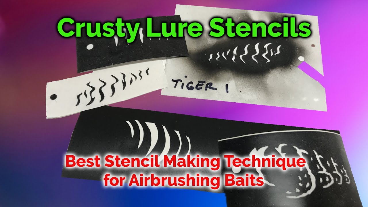 Stencil Making for Custom Painted Fishing Lures - Make your own Custom Airbrush  Stencils 