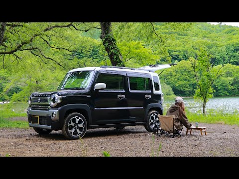 ［雨の車中泊］自分のスタイルを楽しむ。雨の湖畔で引きこもり車中泊キャンプ／car camping