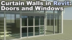 Doors and Windows on Curtain Walls in Revit