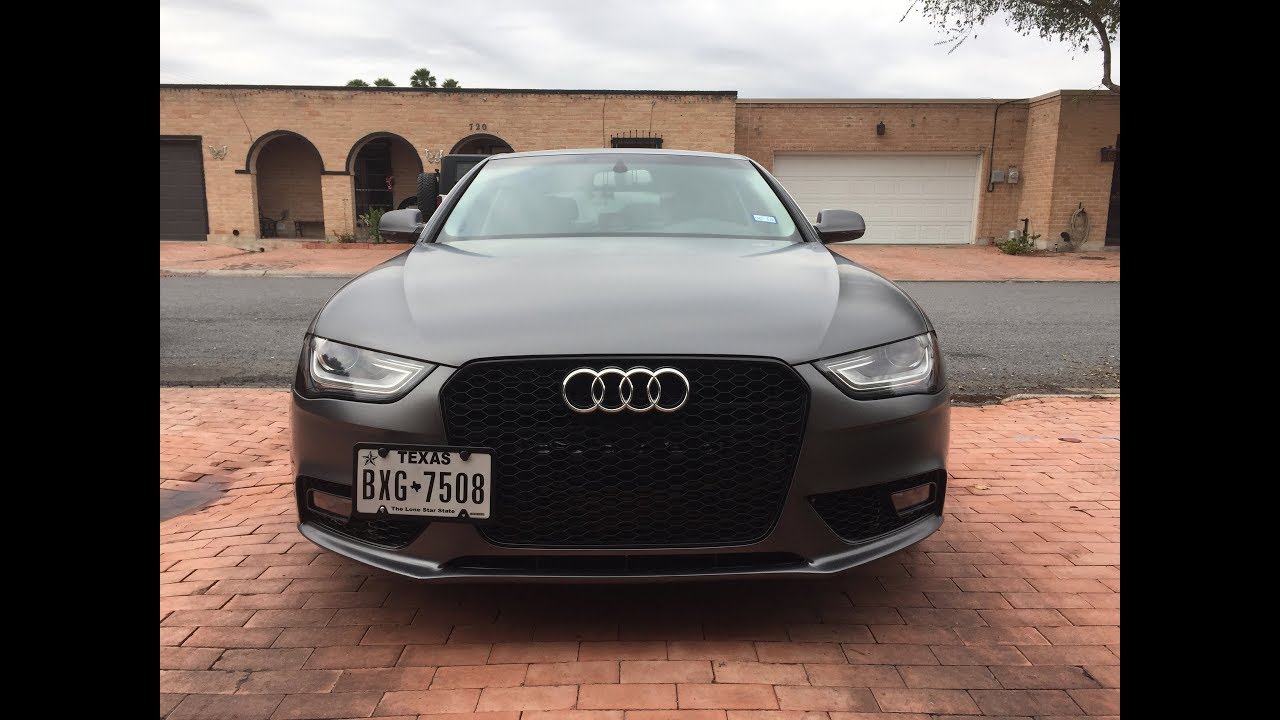 2013 Audi A4 Wrapped in 3M Satin Dark Gray Vinyl w/ Gawriluk Wraps YouTube