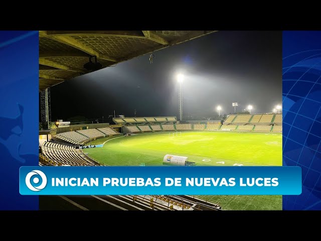 Así se ve el estadio de fútbol de Cartagena con el nuevo sistema de luminarias