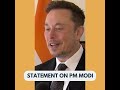 What Elon Musk said about PM Modi after their meeting.