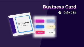 Build a 3D Business Card Animated Using HTML & CSS
