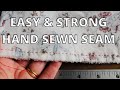 Hand sewing tutorial right handed easy and strong seam