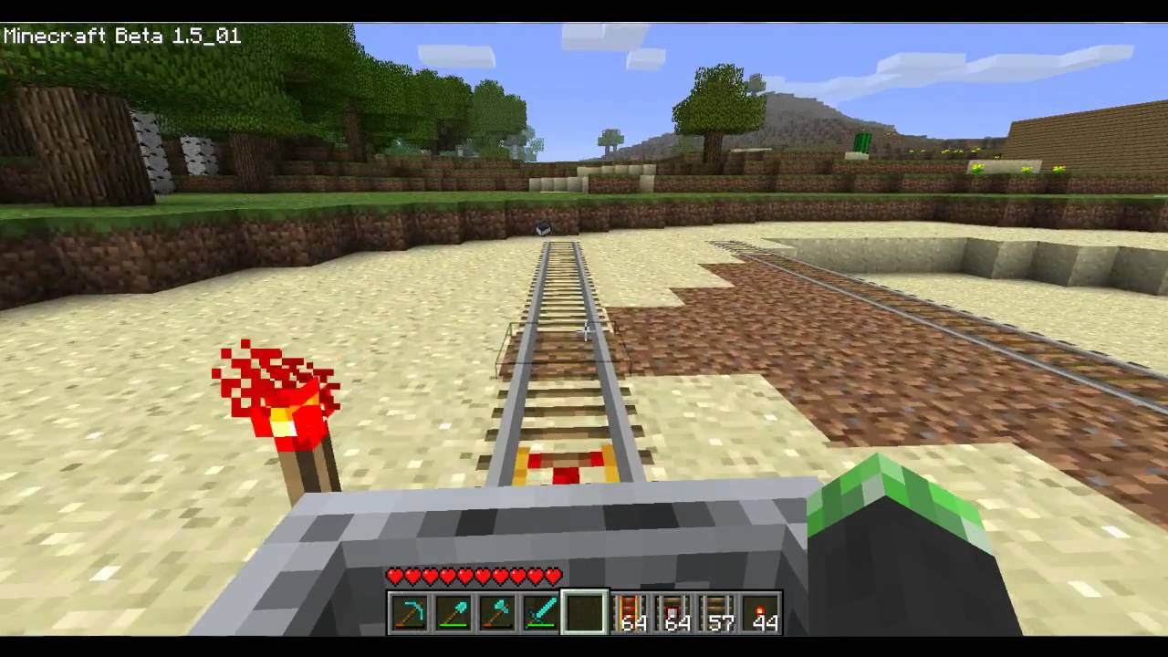 Minecraft : How to make Detector Rails and Powered Rails - YouTube