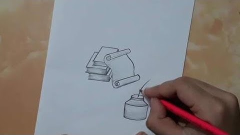 Ramadan special | How to draw books, scroll and inkpot | Sketching Eid card | Coffee Time CT