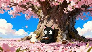 Petals fall like soft memories under the cherry tree. ✨ Cozy Spring Lo-fi for Study, Focus & Reading screenshot 4