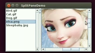 #97 - GUI application to display image when user selects image name using SplitPane and ScrollPane