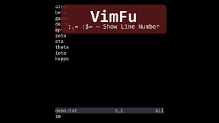 VimFu — :{range}= Show Line Number