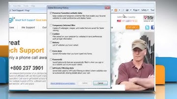 Internet Explorer® 8: How to access some websites by deleting the browsing history on Windows® 7?