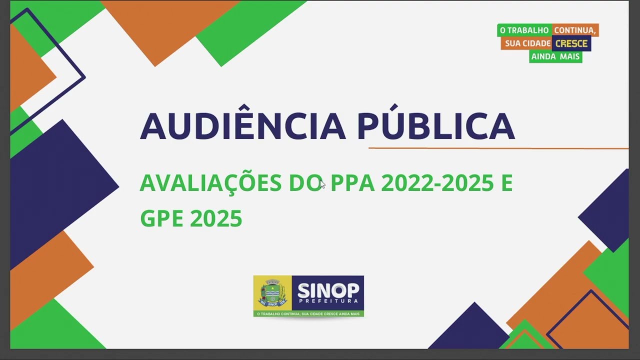 Audiência Pública - Avaliações do PPA 2022/2025