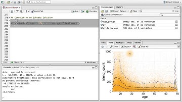 Correlation on Subsets - Data Analysis with R