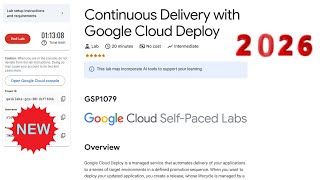 Continuous Delivery with Google Cloud Deploy | 2026 | #GSP1079 #qwiklabs #qwiklabsarcade2026