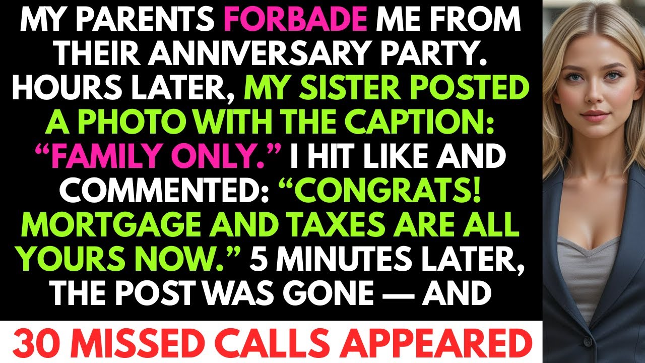 My Parents Forbade Me From Their Anniversary Party. Hours Later, My Sister Posted A Photo...