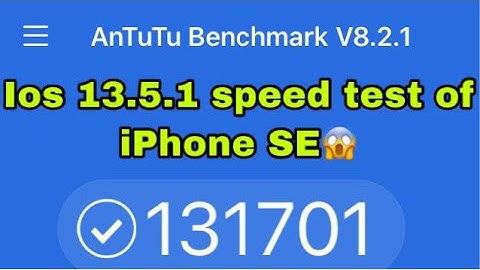 ios 13.5.1 Speed Test iPhone SE