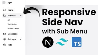Build a Responsive Side Navbar w/ Submenu using Next.js 13 and Tailwind CSS