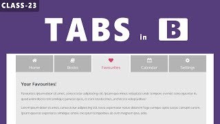 Tabs in Bootstrap - Bootstrap Tutorials for Beginners in Hindi or Urdu - Class 23