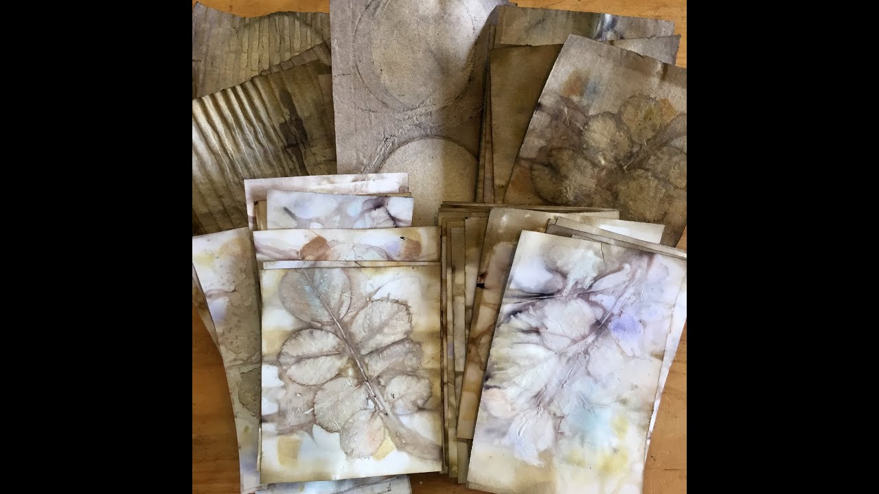 eco printing on paper by rita summers