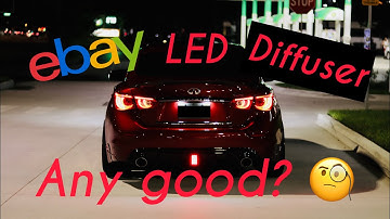 2014 - 2017 Infiniti Q50 Gloss Black LED eBay Diffuser ( Installation and Review )