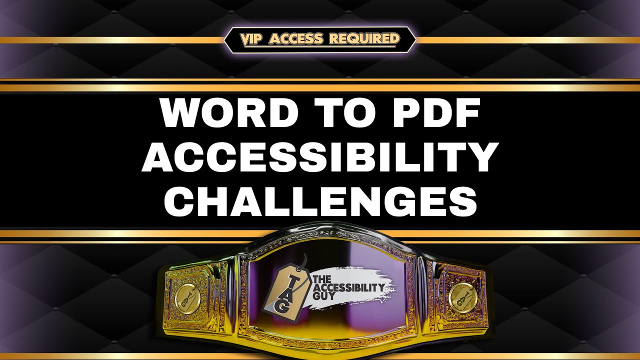 Word to PDF Accessibility Challenges | Webinar Highlights - YouTube