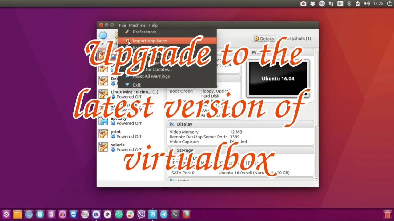 uhow to install ubuntu on virtualbox 5.1.18