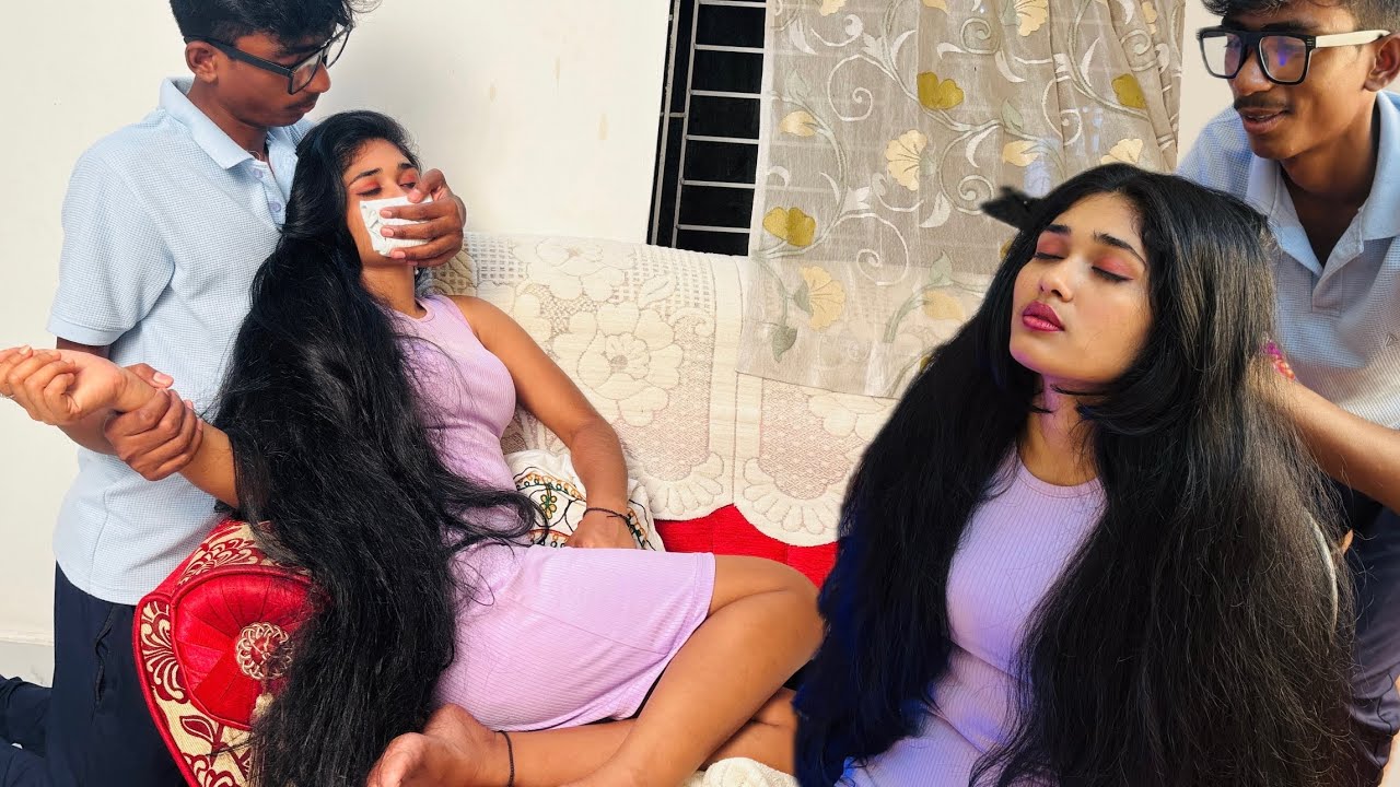 Help me!🥲Kidnapper’s fallen love with my long hair||Long hair play by male || Hair play with Shriya