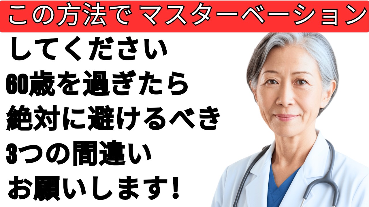 泌尿器科医が警告：60歳以上の男性が絶対に避けるべき3つの危険な間違い（重要）