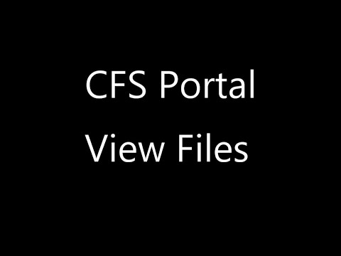 CFS Portal Viewing Files