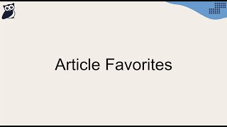 Article Favorites