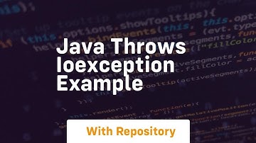 java throws ioexception example