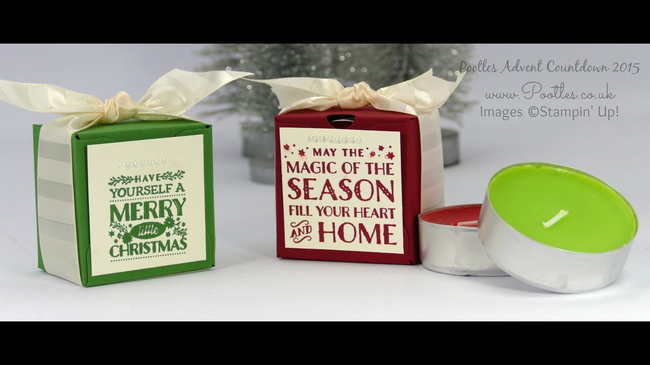 Pootles Advent Countdown #17 Envelope Punch Board Double Jumbo Tea Light Box Tutorial
