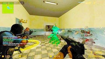 Counter Strike Source - Zombie Escape mod online gameplay on Shaurma map