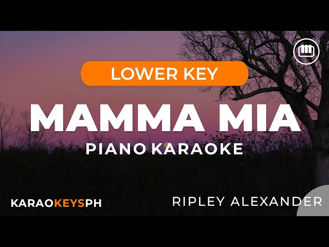 Mamma Mia - Ripley Alexander (Lower Key - Piano Karaoke) class=