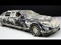 Restoration abandoned Mercedes Maybach Limousine s650 damaged Model Car