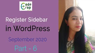 Register Sidebar in WordPress | Converting HTML to WordPress Sites September 2020 | Part-6