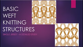 BASIC WEFT KNIT STRUCTURES - SINGLE JERSEY #Knitting #jersey #structure #loopformation #features