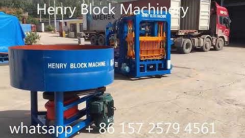 QT4 26  fully  automatic concrete block making machine and mixer ready to load the container