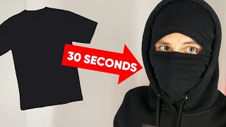 HOW TO MAKE A FACE MASK (BALAKLAVA) WITH A TSHIRT IN 30 SECONDS / TWO WAYS