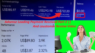 Adsense Loading Payment Received Part 2 || And Coustomar Review Video Live $681.55