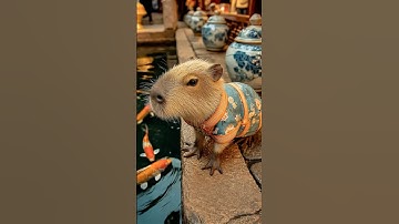 KLING AI Yuyuan Garden Capybara #klingai #cute #ai #capybara #artificialintelligence